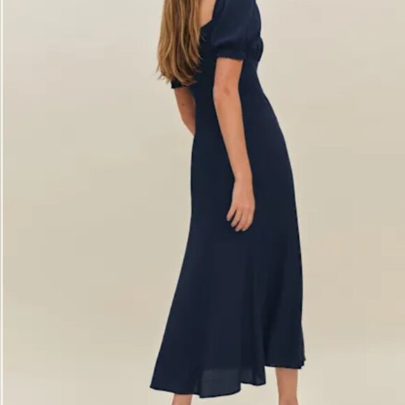 Reformation Haisley Dress Blue NWT - Size 8 - Picture 3 of 4